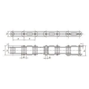 ANSI seeria CA tüüpi terasest põllumajandusketid