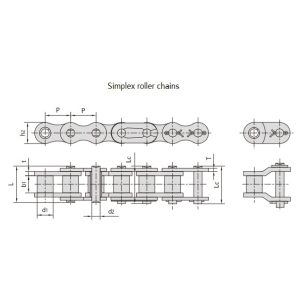 B-seeria lühikese sammuga täppisrullikettid