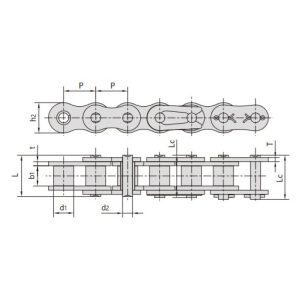 dacrometiga kaetud rullikett