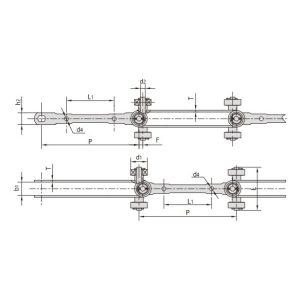 kahepoolne liigendiga konveierikett