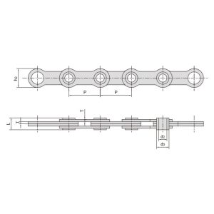 õõnes tihvtidega leheketi