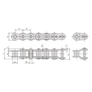 kõrge tugevusega raskeveokite lühikese sammuga rullikettid