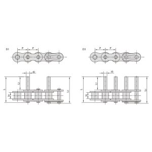 lühikese sammuga konveierikett pikendatud