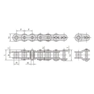 roostevabast terasest lühikese sammuga rullikett