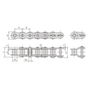 roostevabast terasest lühikese sammuga rullikett