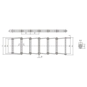 keevitatud konstruktsioon kaardus plaadikett