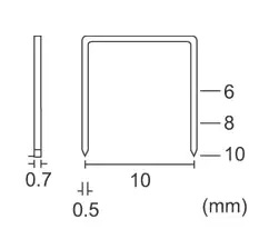 pneumatic medium crown stapler